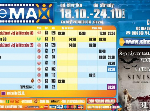 Aktuálny program Cinemax-u