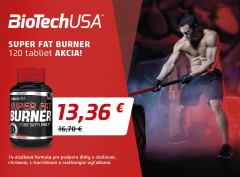 V predajni BioTech USA 20% zľava na SUPER FAT BURNER