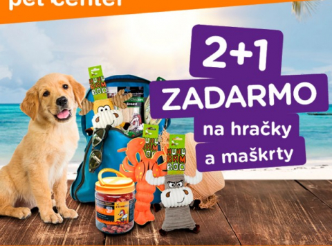 Akcia 2+1 na hračky a maškrty v Pet Center!