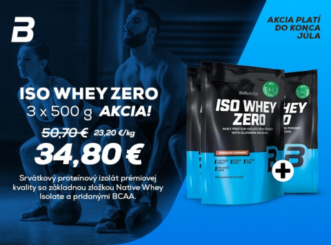 Kúpte 3 x ISO WHEY ZERO 500 g a získajte zľavu 31%!