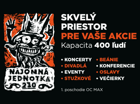 Klub Nájomná jednotka 210 pre vás na október a november pripravil nasledovný program.