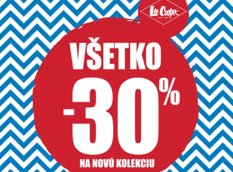 30% VEĽKONOČNÁ ZĽAVA