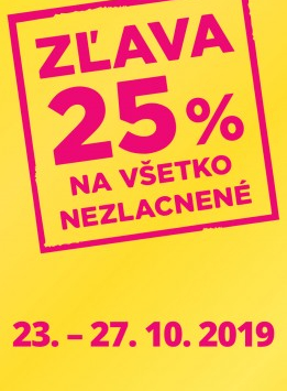 25% zľava na všetok nezľavnený tovar v predajni ALPINE PRO