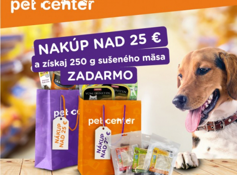 Nakúpte nad 25€ získate 250g sušeného mäsa zadarmo