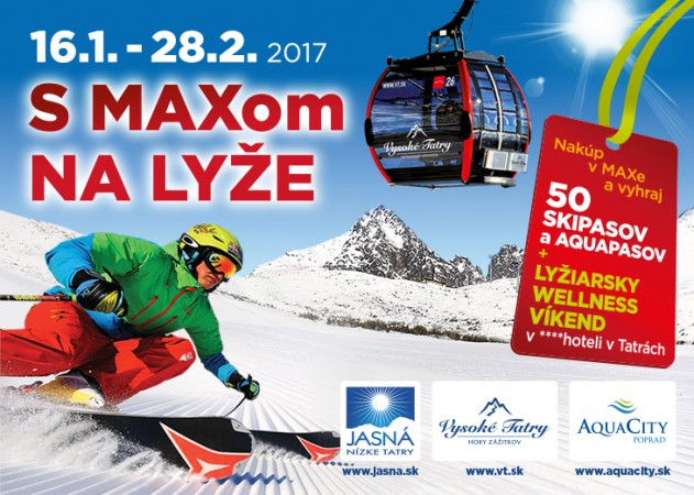 S MAXom na lyže - SÚŤAŽ v nákupnom centre OC MAX Trenčín