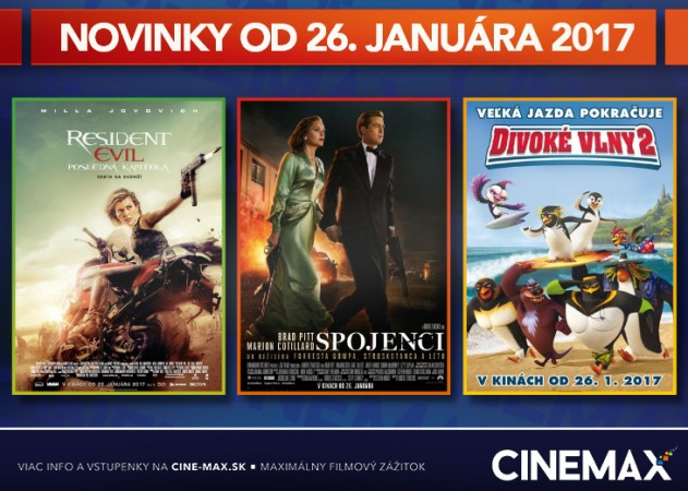 Novinky v Cinemax-e v nákupnom centre OC MAX Trenčín