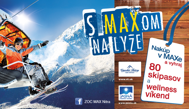S MAXom na lyže v nákupnom centre OC MAX Nitra