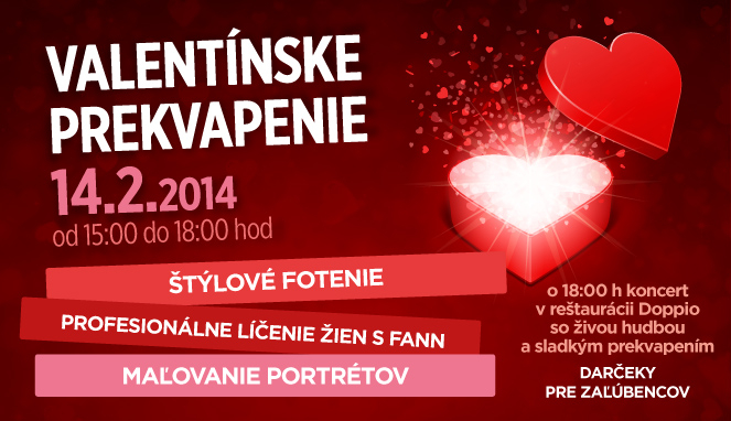 Valentínske prekvapenie v MAXe v nákupnom centre OC MAX Trenčín