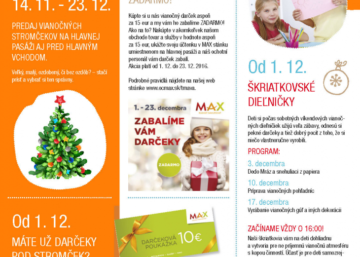 Inšpirujte sa našim zimným vydaním časopisu MAX v nákupnom centre OC MAX Trnava - fotografia č. 1