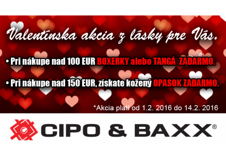 Valentín v CIPO&BAXX, Obchodné a nákupné centrum MAX Nitra