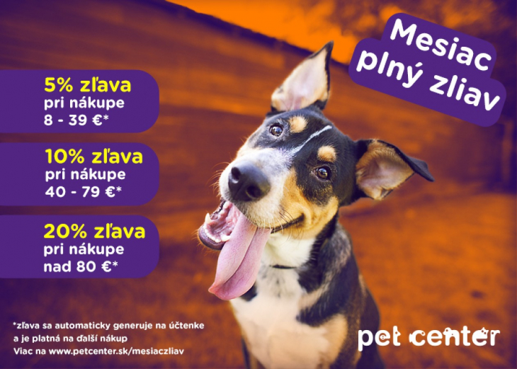 Mesiac plný zľiav v PET CENTER, Obchodné a nákupné centrum MAX Nitra