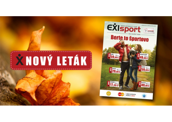 Akciový leták v EXIsporte, Obchodné a nákupné centrum MAX Nitra